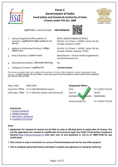 FSSAI Certified